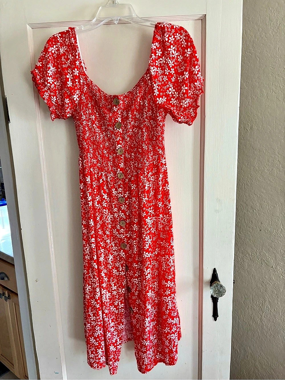 Roxy Red & White Floral Maxi Dress